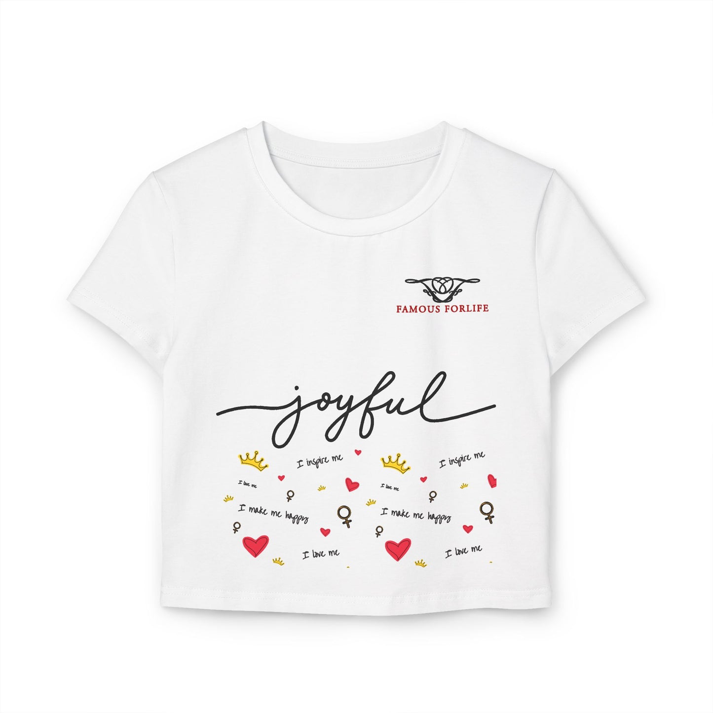 Joyful Women's Baby Tee - Express Your Happiness with Fun Designs!