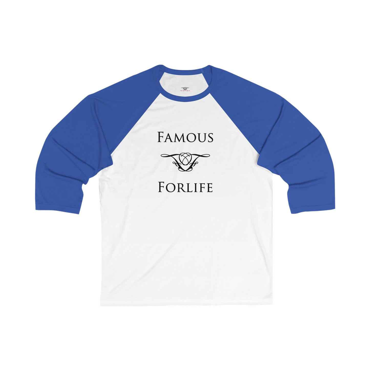 Famous For Life Unisex Baseball Tee - Vintage Style Sporty Shirt