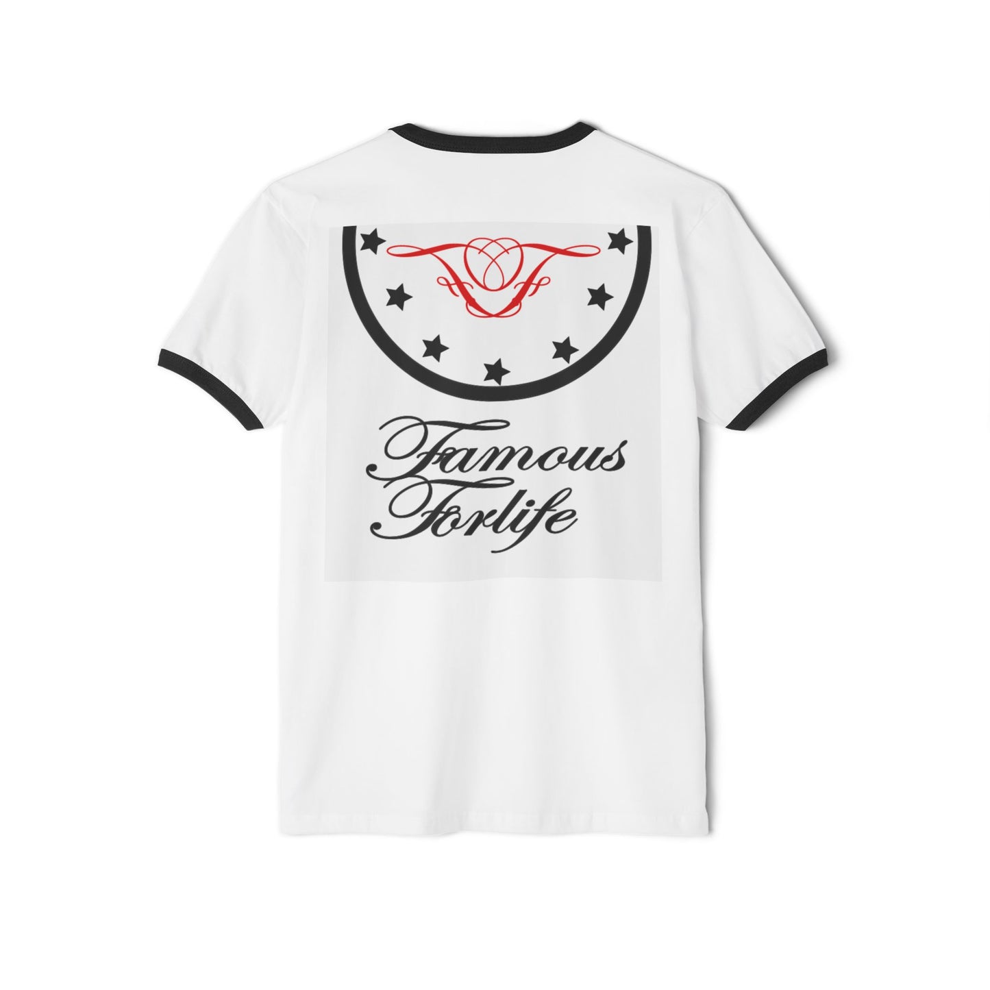 Famous For Life Unisex Ringer T-Shirt - Stylish Cotton Tee for Trendsetters