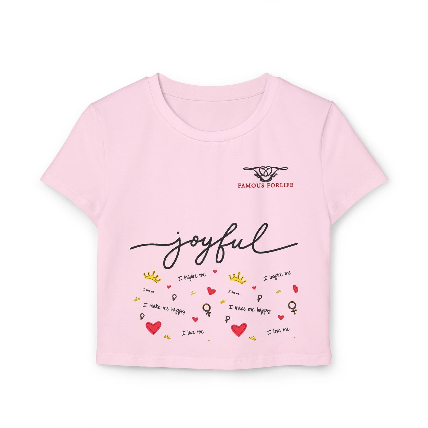 Joyful Women's Baby Tee - Express Your Happiness with Fun Designs!